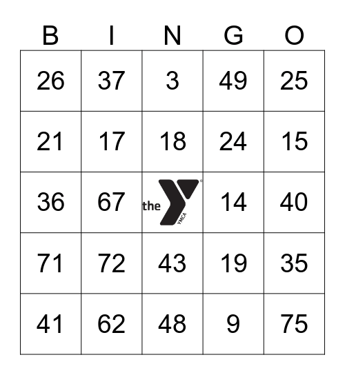 DARIEN YMCA VACATION CAMP Bingo Card
