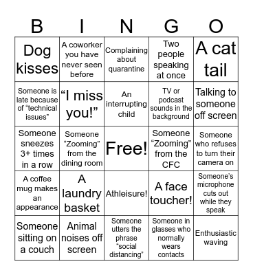 Very Official CFC Business, If Anyone Asks Bingo Card