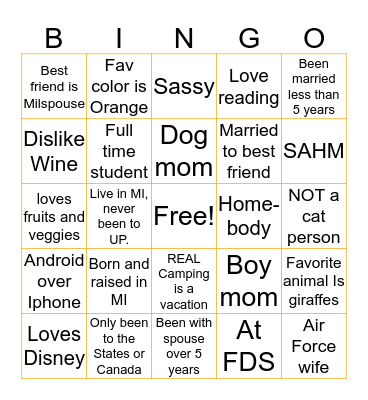 SAVANA Bingo Card