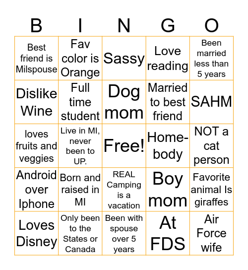 SAVANA Bingo Card