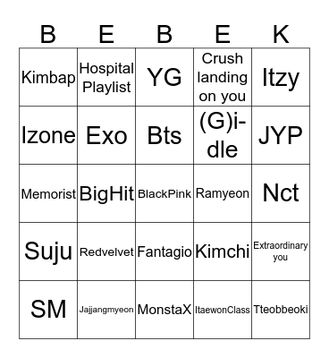 Tr_Jiyi Bingo Card