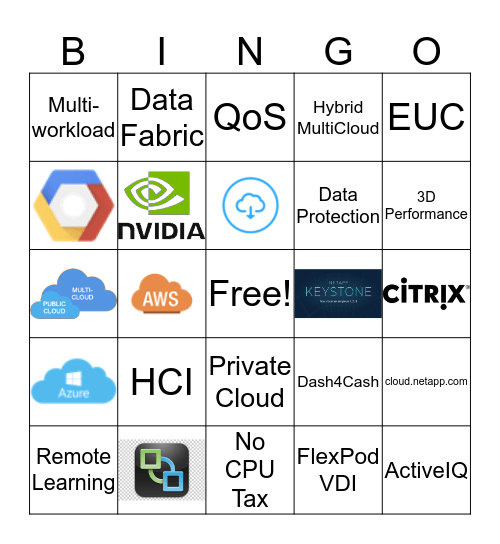 NetApp VDI Solutions Bingo Card