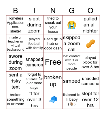 🦘’s Bingo Card