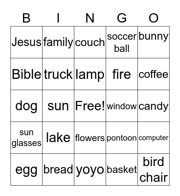 Easter at the Lake House Bingo Card