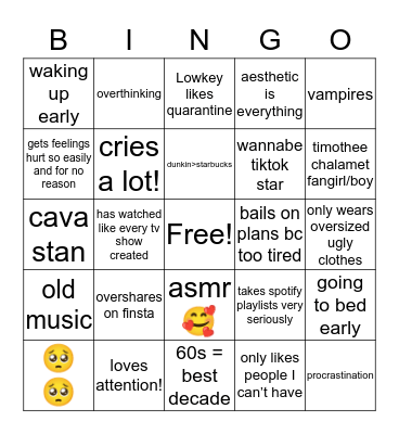 Sydney Bingo Card