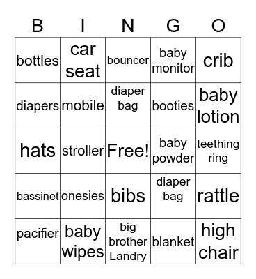 Baby Panetti Bingo Card