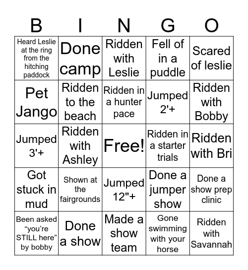 AMIT bingo Card