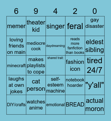 ro bingo Card