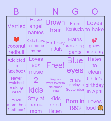 Amanda Hunter Bingo Card