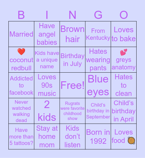 Amanda Hunter Bingo Card