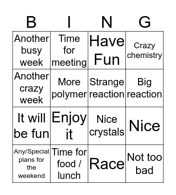 Da Bingo Card