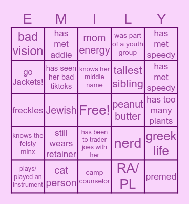 Bingo Card