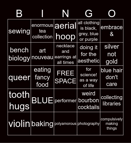 How similar are you to Johanna Bingo Card