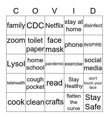 COVID-19 BINGO Card