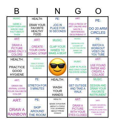 "Spring Break Specials Bingo" Bingo Card