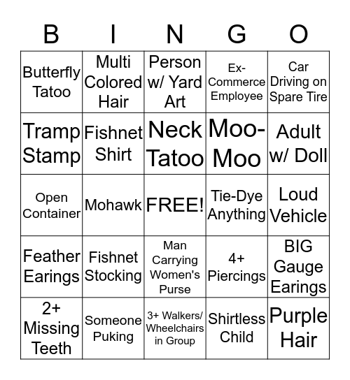 Santi-Cali-Gon  Bingo Card