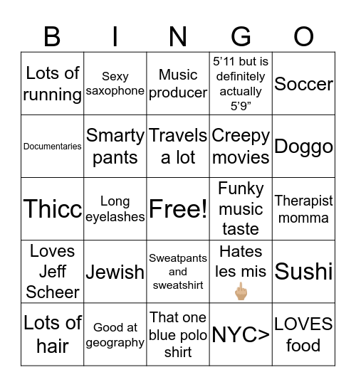 Max Bingo Card