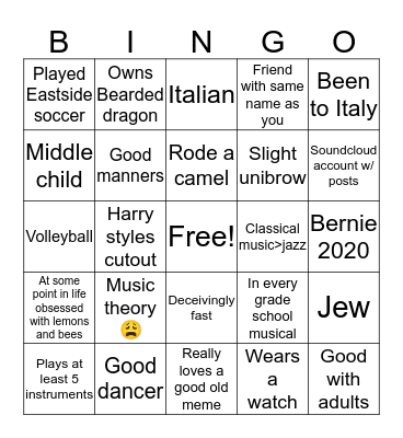 Max opped bingo Card