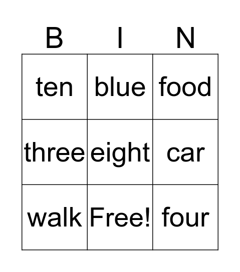 Development test Bingo Card