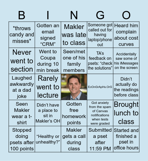 Christopher R. Makler Bingo Card