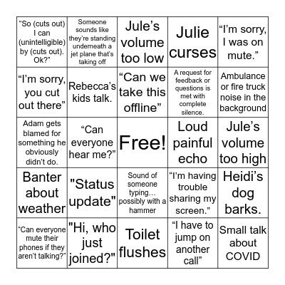 Immunotherapy Bingo Card