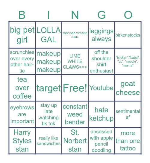 Are you Liv? Bingo Card