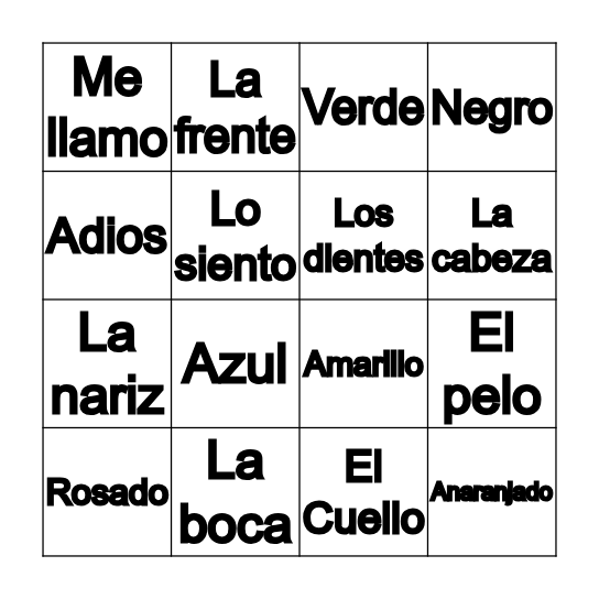 Loteria Bingo Card