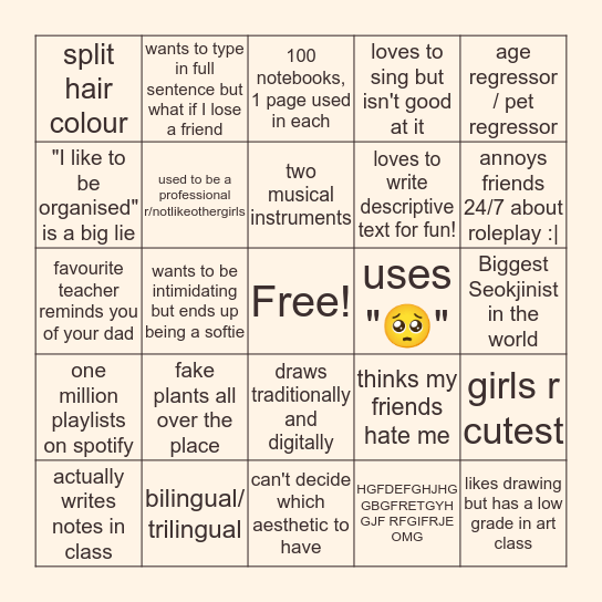 Bingo Card