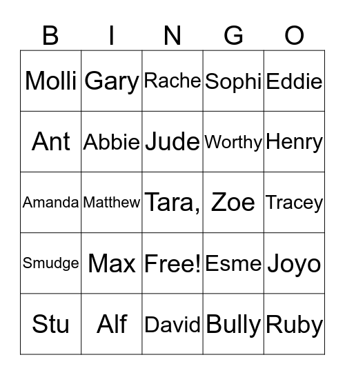 Zoom Zoom!!!! Bingo Card