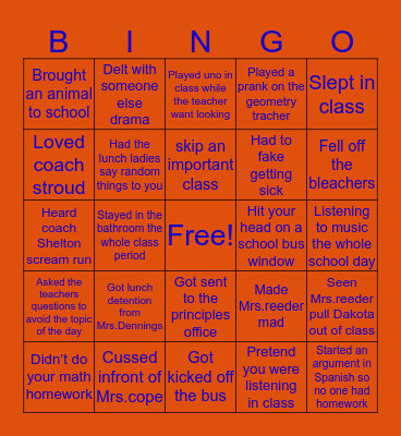 Slidell edition Bingo Card