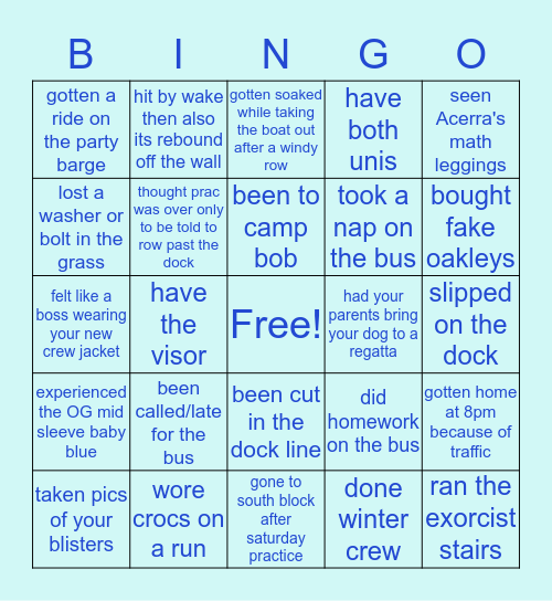 HAS CREW Bingo Card