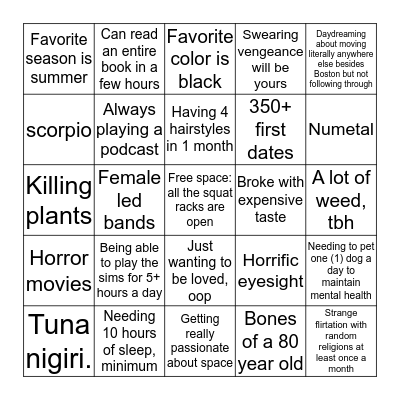 What do you have in common with Britt? Bingo Card