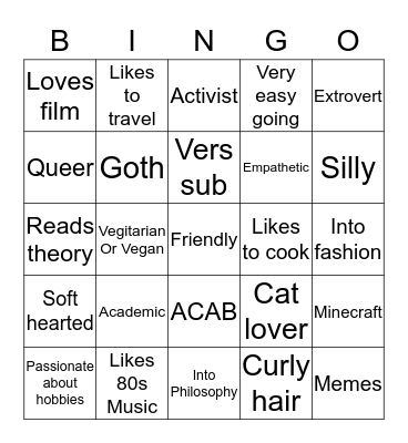 Al Bingo Card