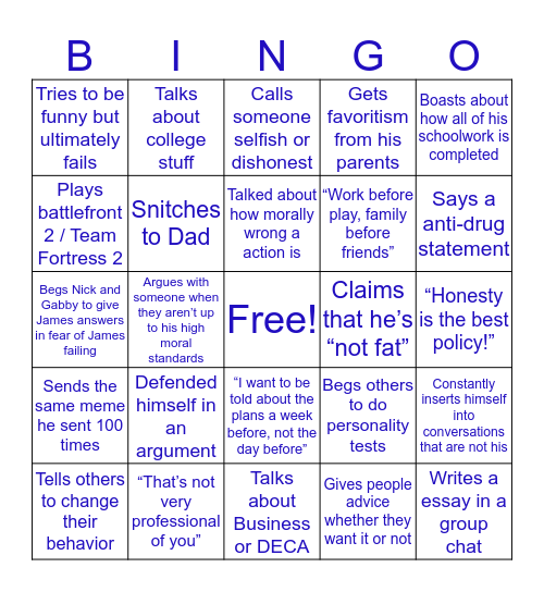 Marshall Quarantine Bingo Card