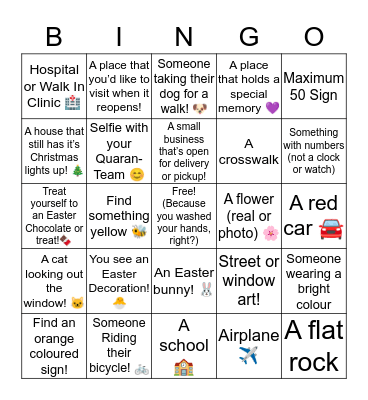 Easter 2020 Hunt! Bingo Card