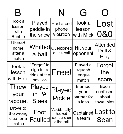 Bingo Card