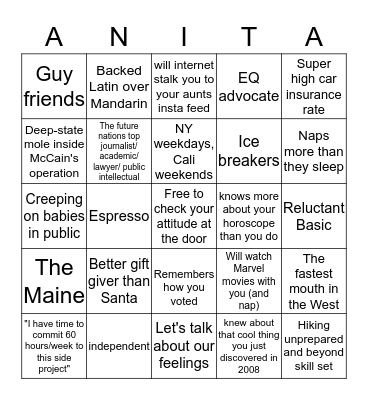 Bingo Card