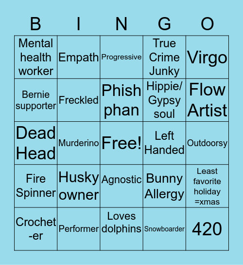 How alike are you to: Jasmine Bingo Card
