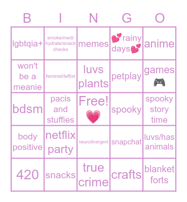 be my friend? 🥺👉🏻👈🏻 Bingo Card