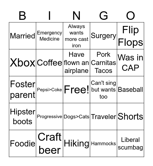 Thomas Bingo Card
