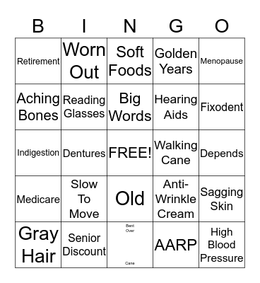 OveThe Hill Bingo Card