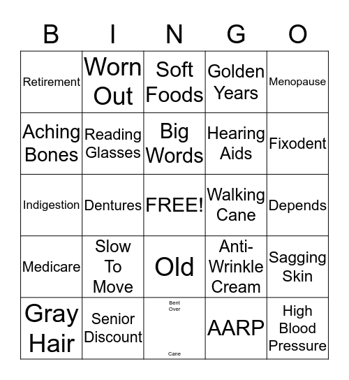 OveThe Hill Bingo Card