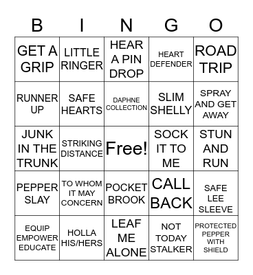 DAMSEL Bingo Card