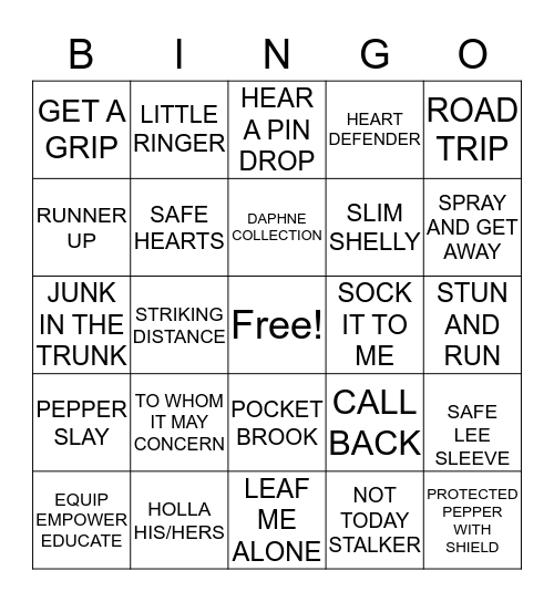 DAMSEL Bingo Card