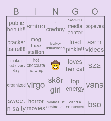 🤠TABI🤠 Bingo Card