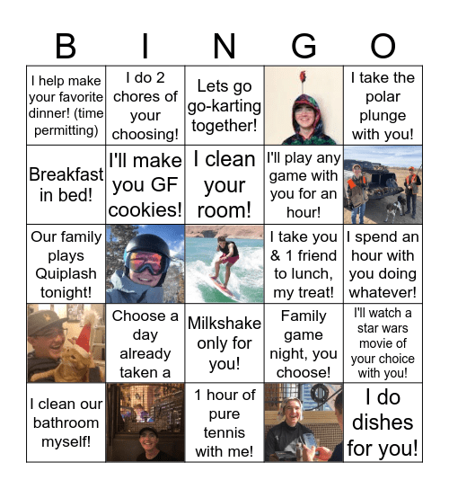 Birthday Bingo Bongo Bazoom Bingo Card