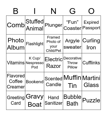 WFH Bingo Card