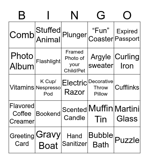 WFH Bingo Card