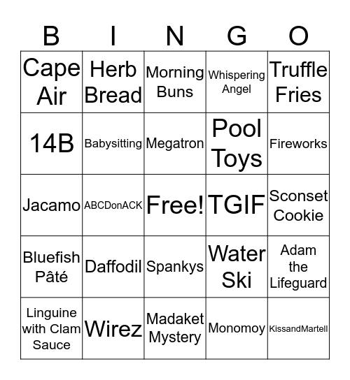 Easter Bingo Card