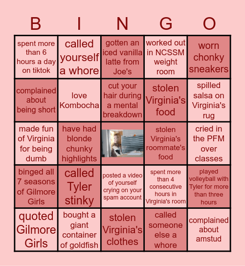Calista Bingo(i'm bored) Bingo Card